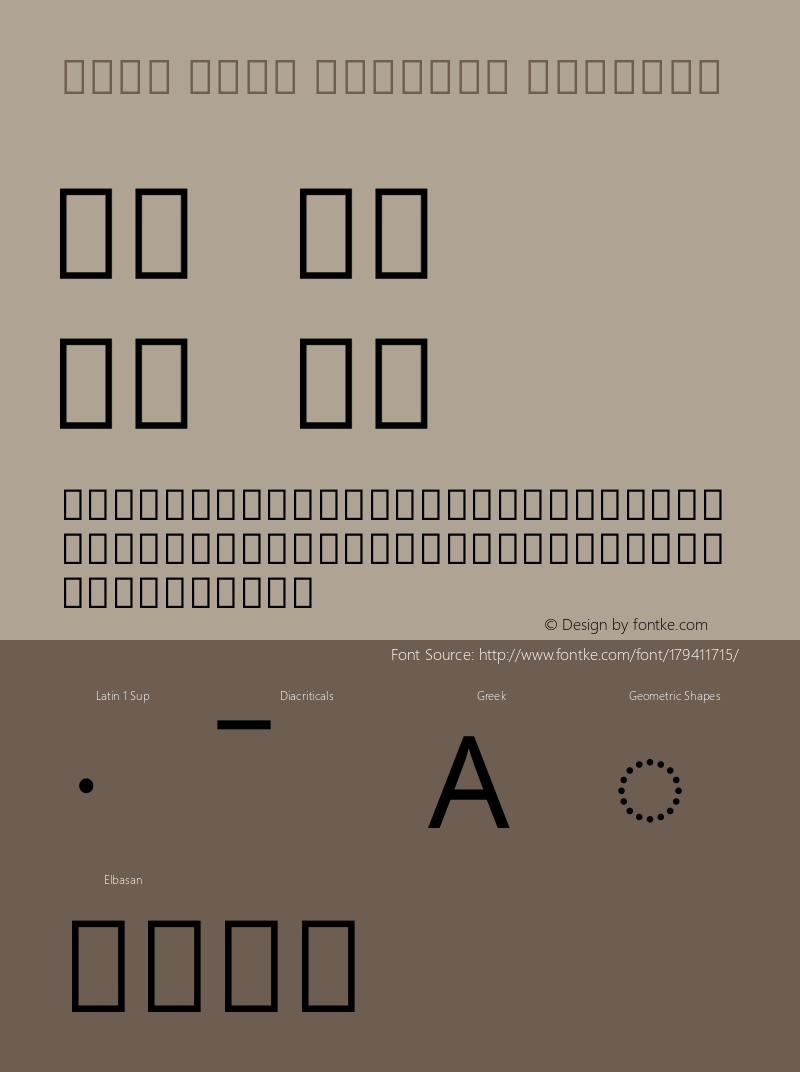 Noto Sans Elbasan Regular Version 2.000图片样张