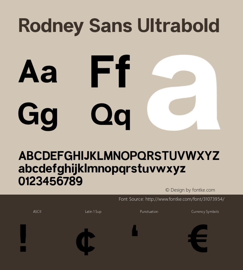 RodneySansUltrabold Version 1.002;Fontself Maker 3.1.1;YWFTv17图片样张