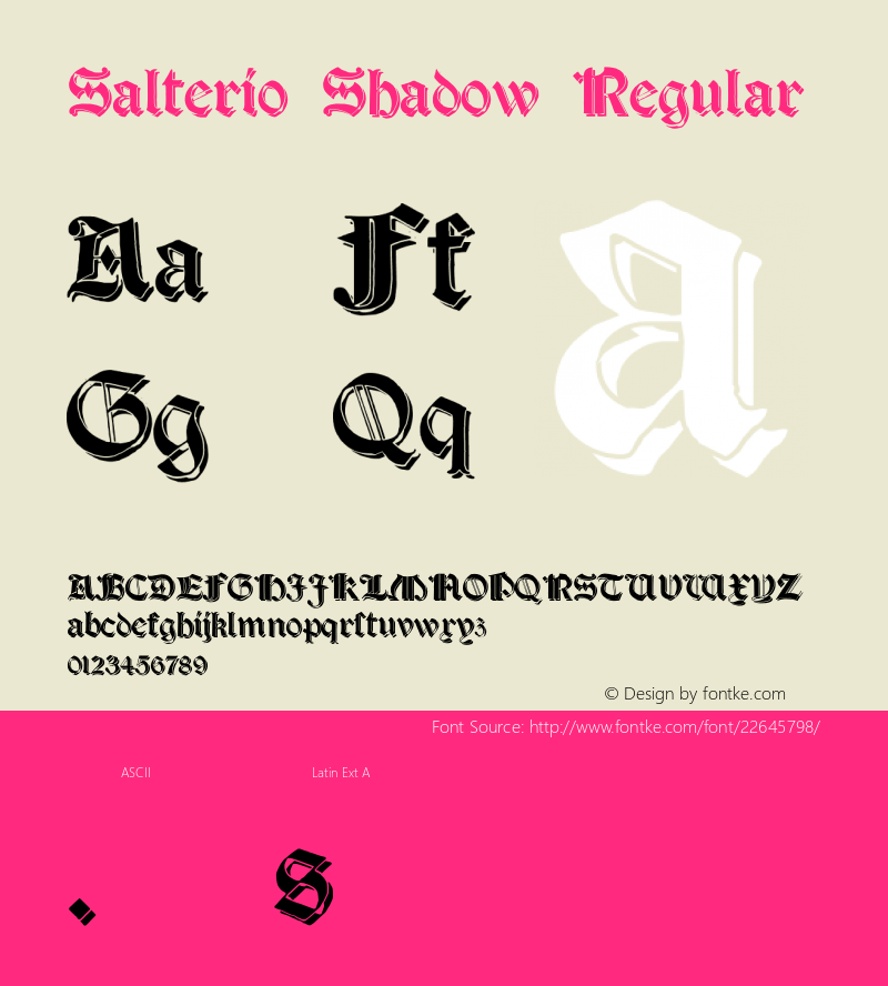 Salterio Shadow Version 1.000 2012 initial release图片样张