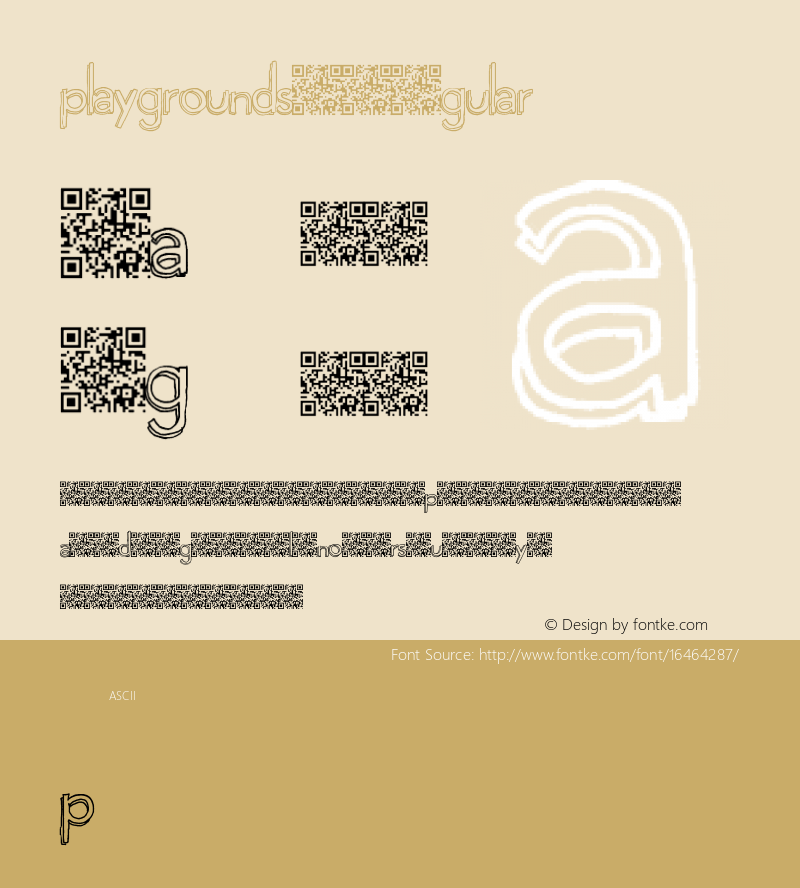 Playgrounds Regular Version 1.00 March 3, 2016, initial release图片样张