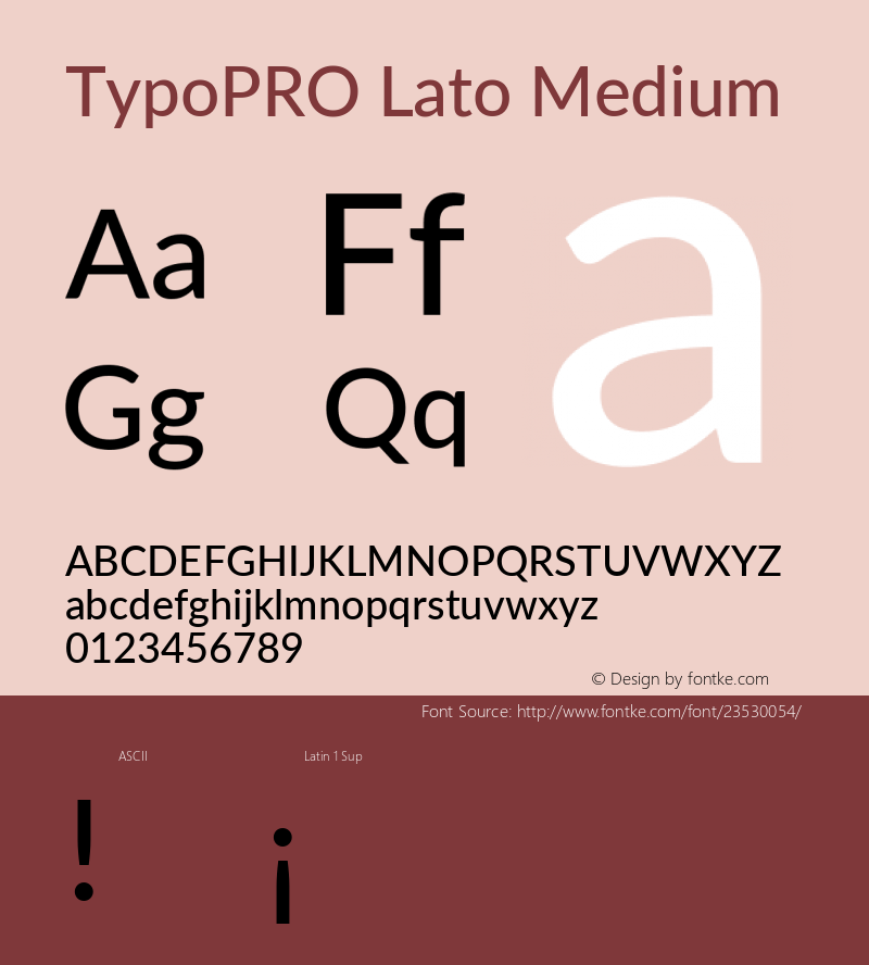 TypoPRO Lato Medium Version 2.015; 2015-08-06; http://www.latofonts.com/图片样张