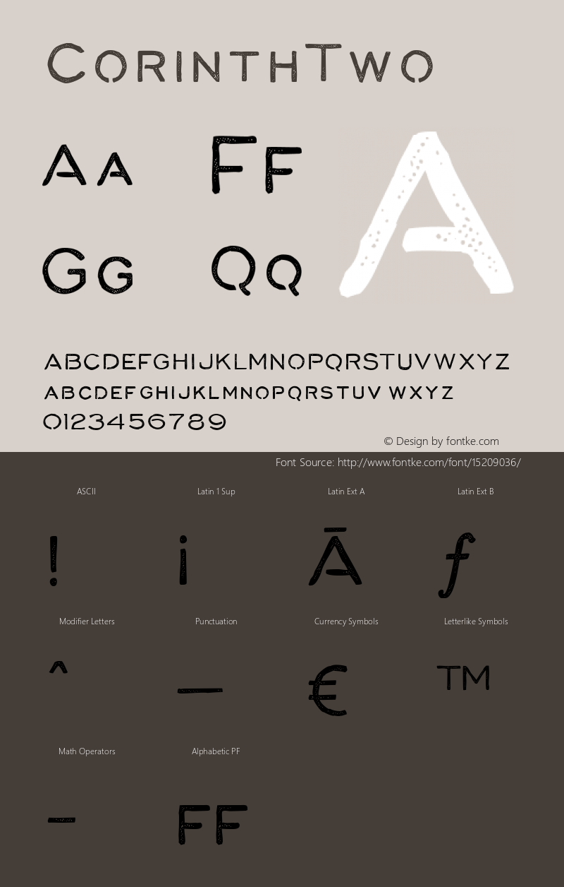 CorinthTwo ☞ Version 1.000;com.myfonts.easy.albatross.corinth.two.wfkit2.version.4oAF图片样张