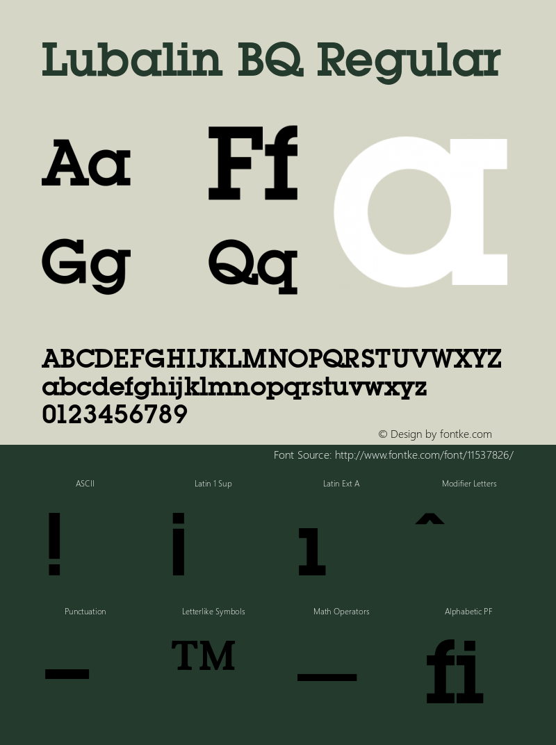 Lubalin BQ Regular 001.000图片样张