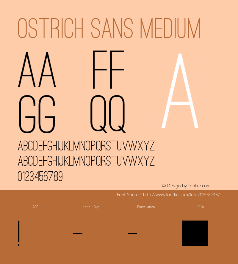 Ostrich Sans Medium Version 1.000图片样张