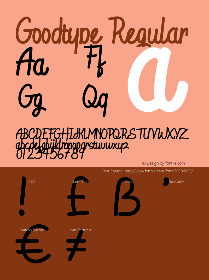 Goodtype Version 1.004;Fontself Maker 3.1.2图片样张