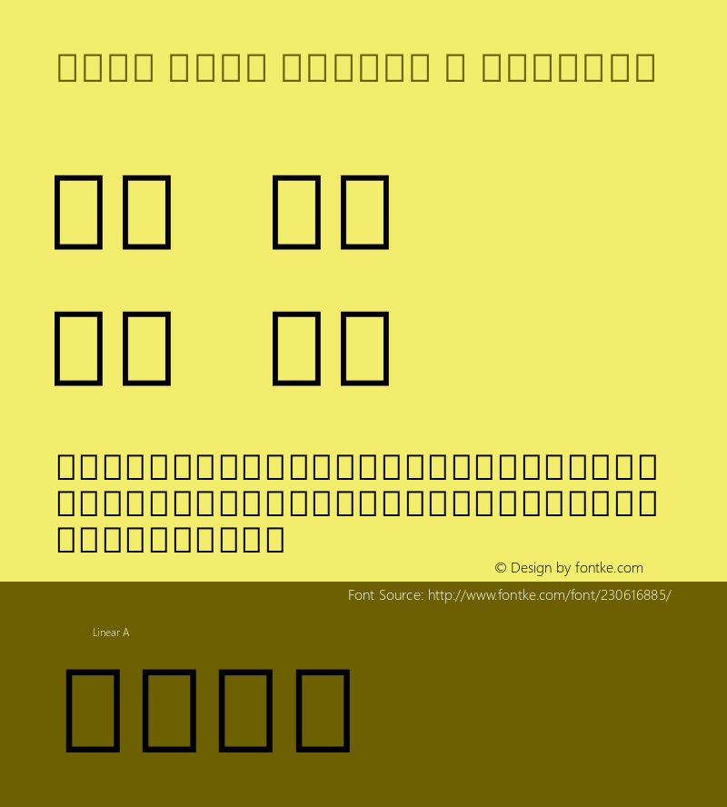 Noto Sans Linear A Regular Version 2.000图片样张