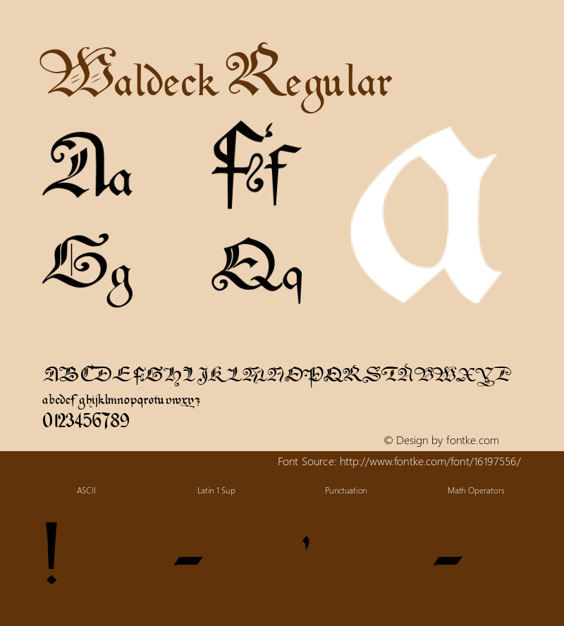 Waldeck Regular Version 4.70图片样张