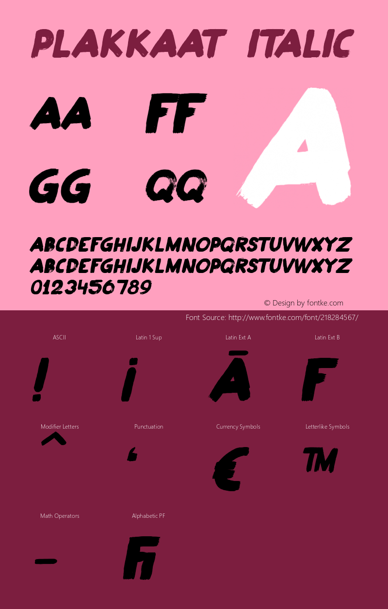 Plakkaat-Italic Version 1.007图片样张