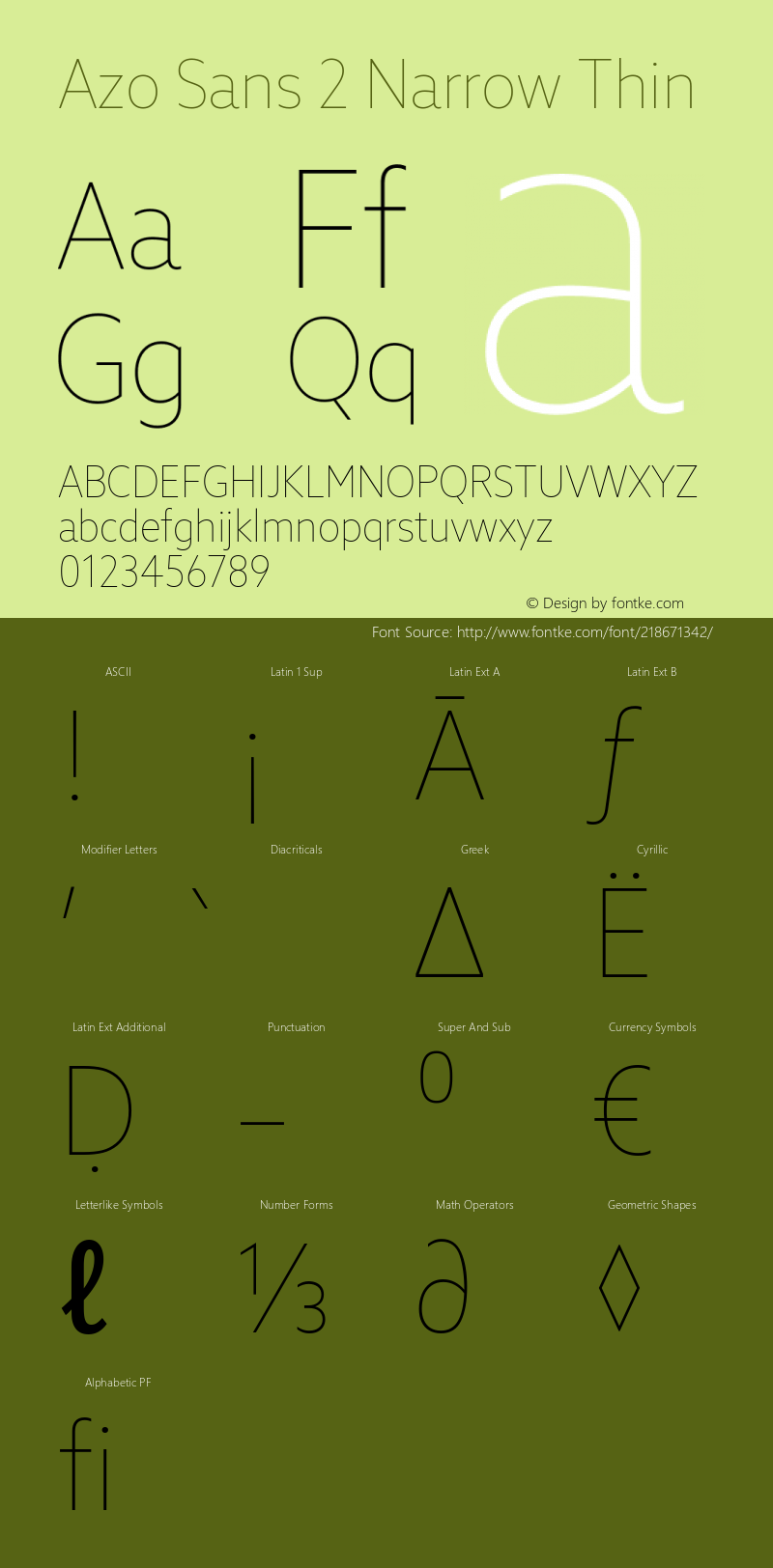 Azo Sans 2 Narrow  Thin Version 2.003图片样张