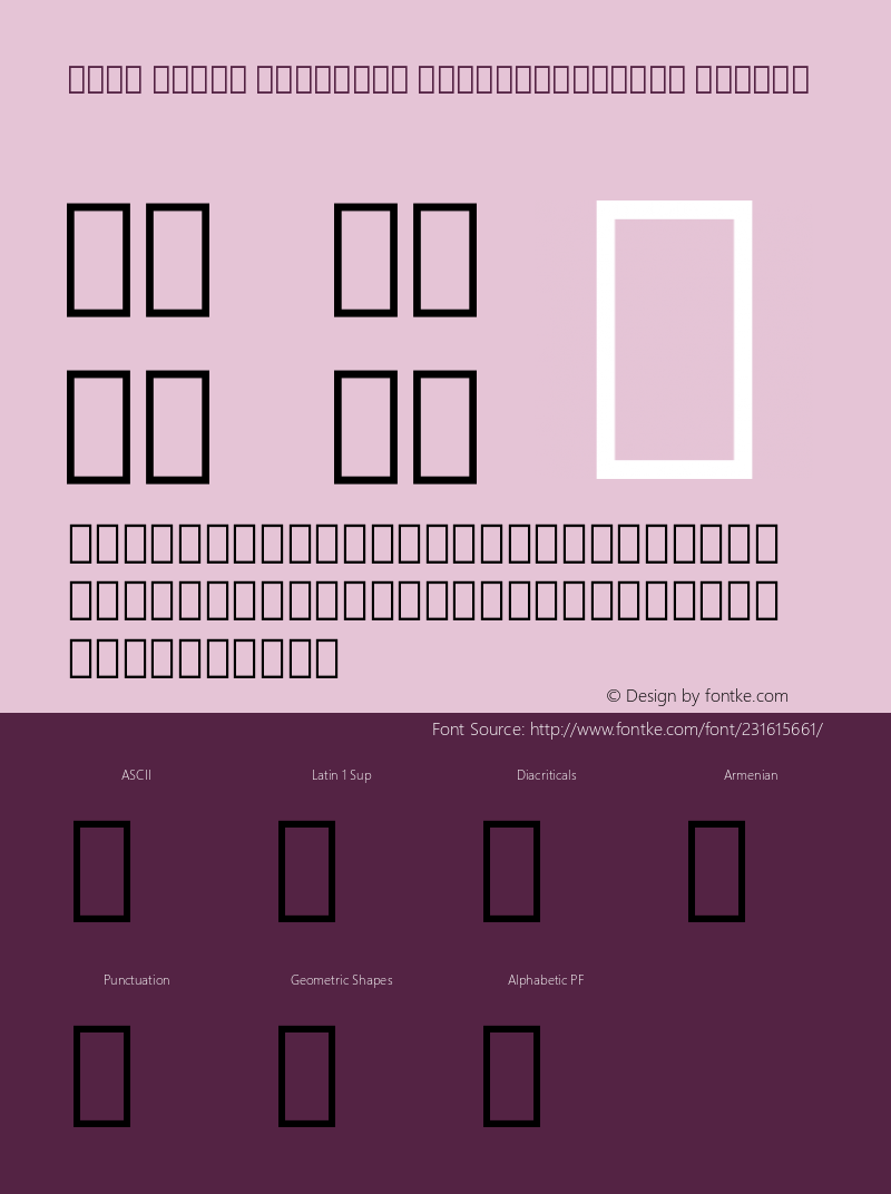 Noto Serif Armenian ExtraCondensed Medium Version 2.005图片样张