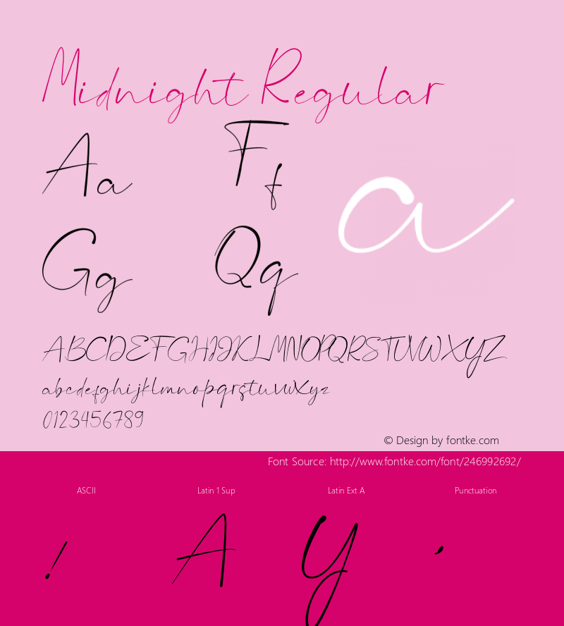 Midnight Version 1.024;Fontself Maker 3.5.7图片样张