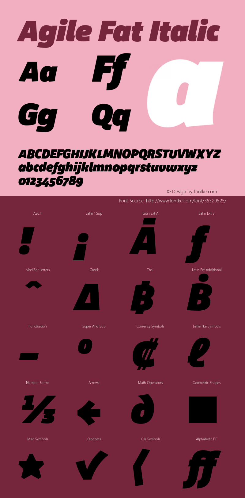 Agile-FatItalic 1.000图片样张