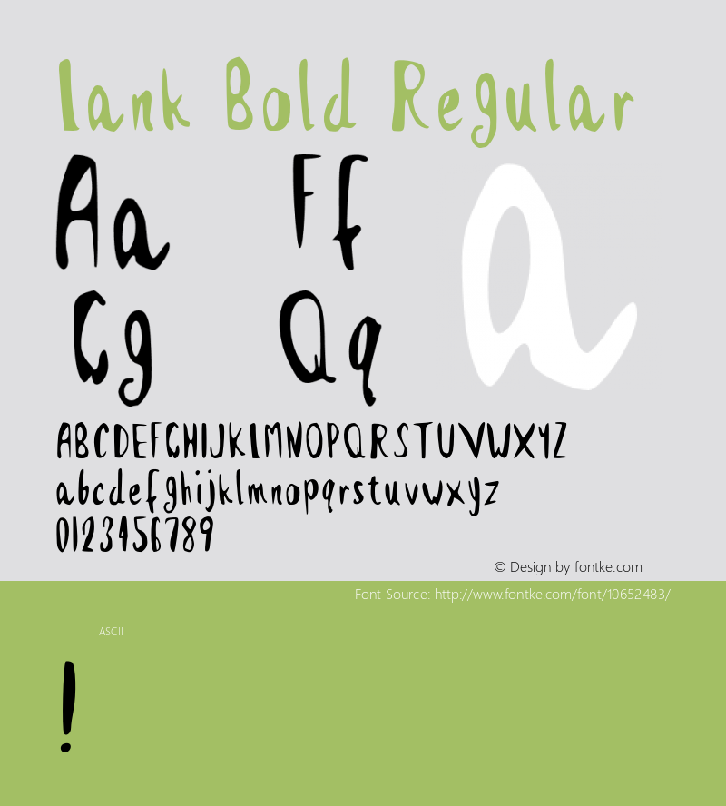 Lank Bold Regular Version 1.000;PS 001.000;hotconv 1.0.70;makeotf.lib2.5.58329图片样张