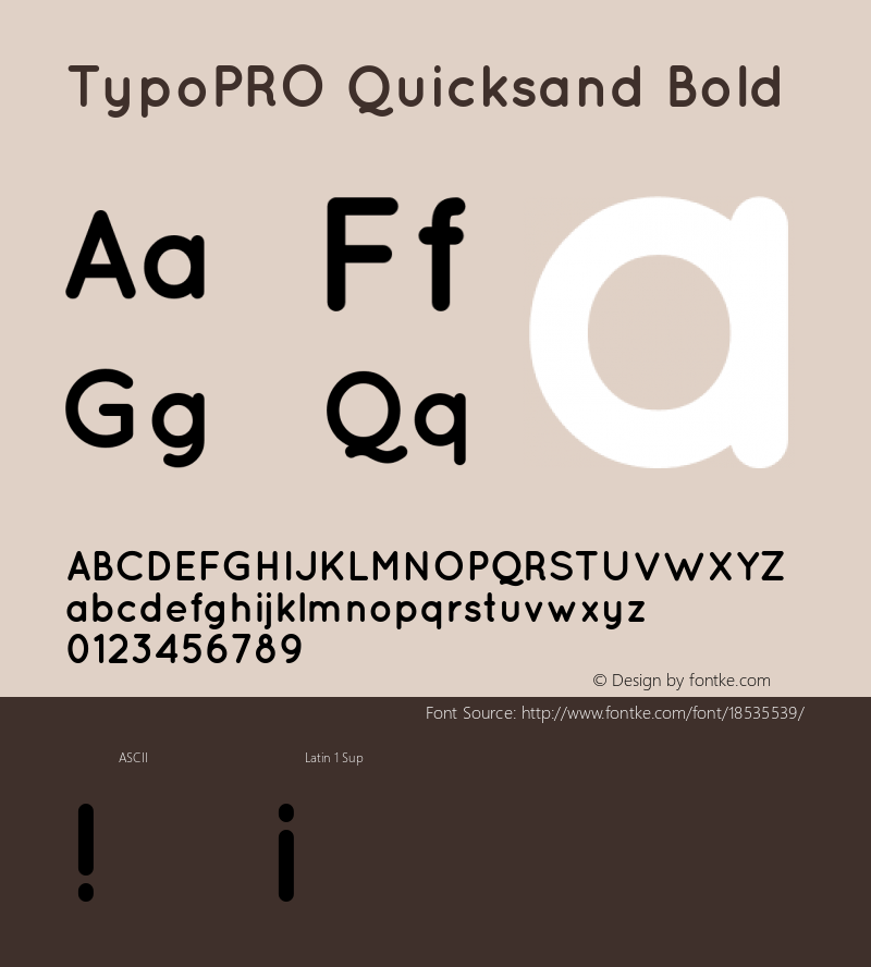 TypoPRO Quicksand Bold 1.002图片样张