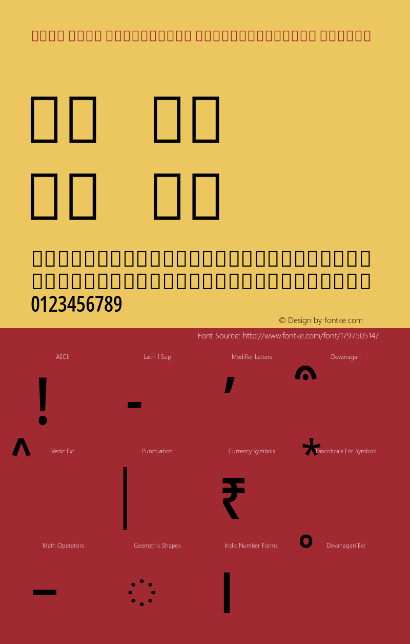 Noto Sans Devanagari ExtraCondensed Medium Version 2.001; ttfautohint (v1.8.4) -l 8 -r 50 -G 200 -x 14 -D deva -f none -a qsq -X 