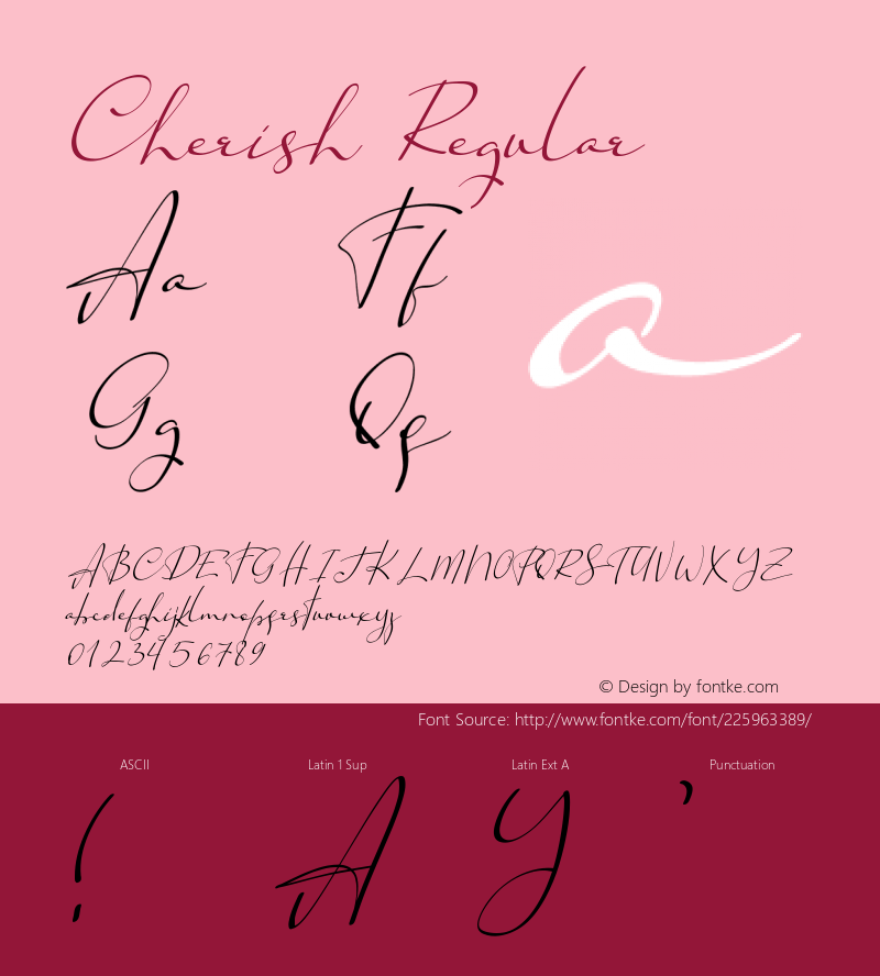 Cherish Version 1.008;Fontself Maker 3.5.4图片样张
