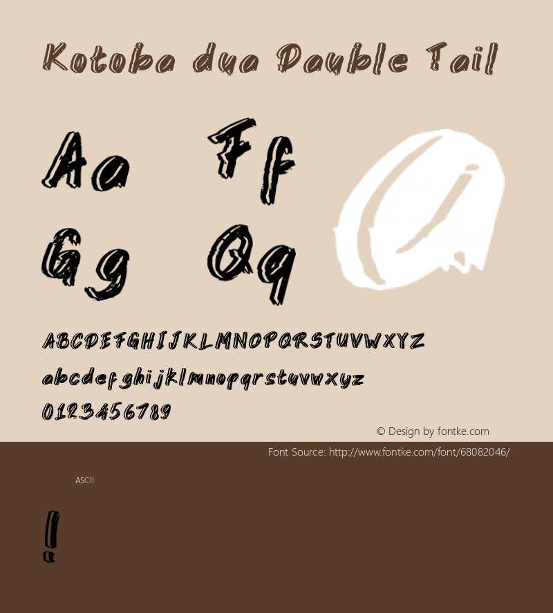 Kotobadua-DaubleTail Version 1.000;PS 001.001;hotconv 1.0.56图片样张