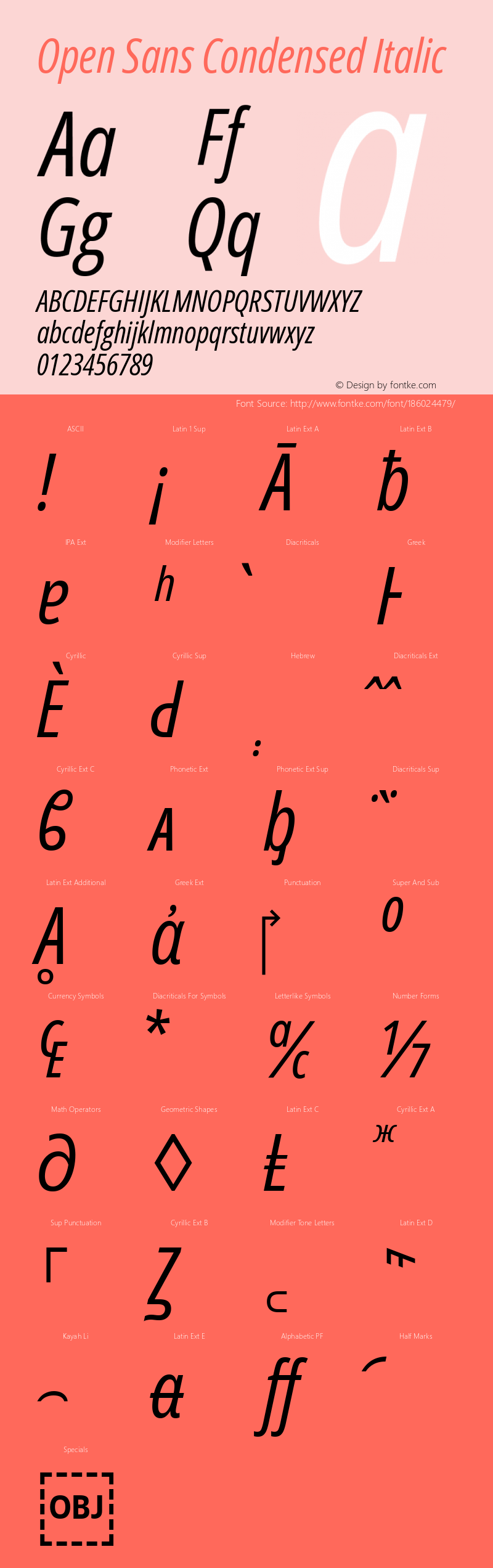 Open Sans Condensed Italic Version 3.000; ttfautohint (v1.8.4)图片样张