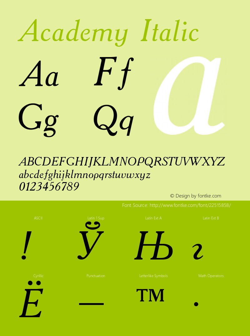 Academy Italic Converted from t:\ACD56___.TF1 by ALLTYPE图片样张