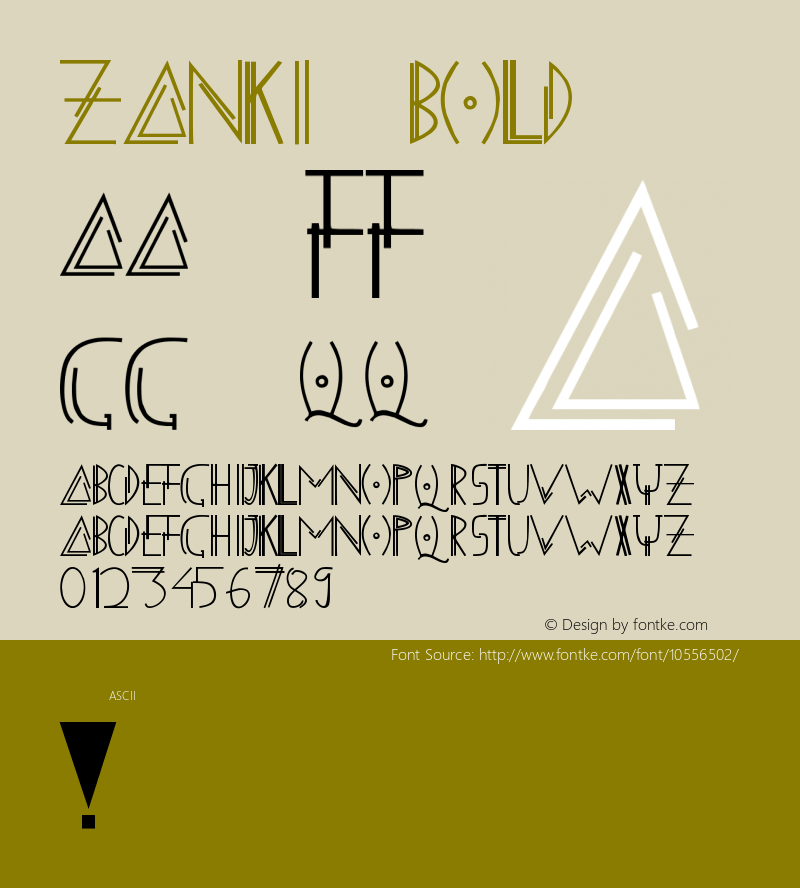 ZANKI Bold Unknown图片样张