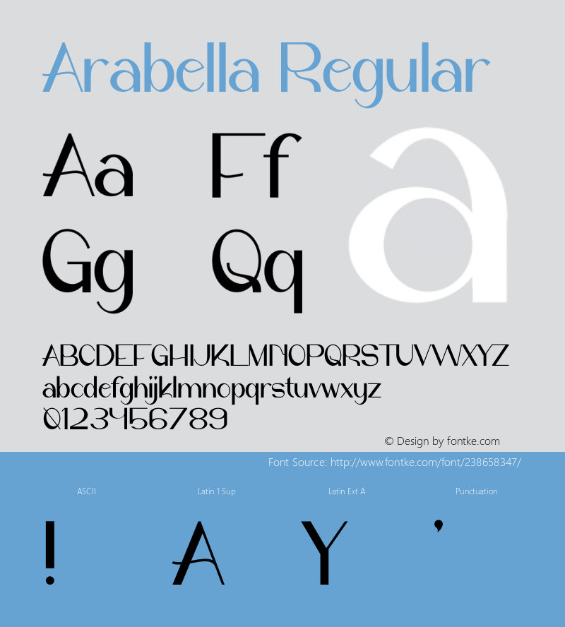 Arabella Version 1.004;Fontself Maker 3.5.7图片样张