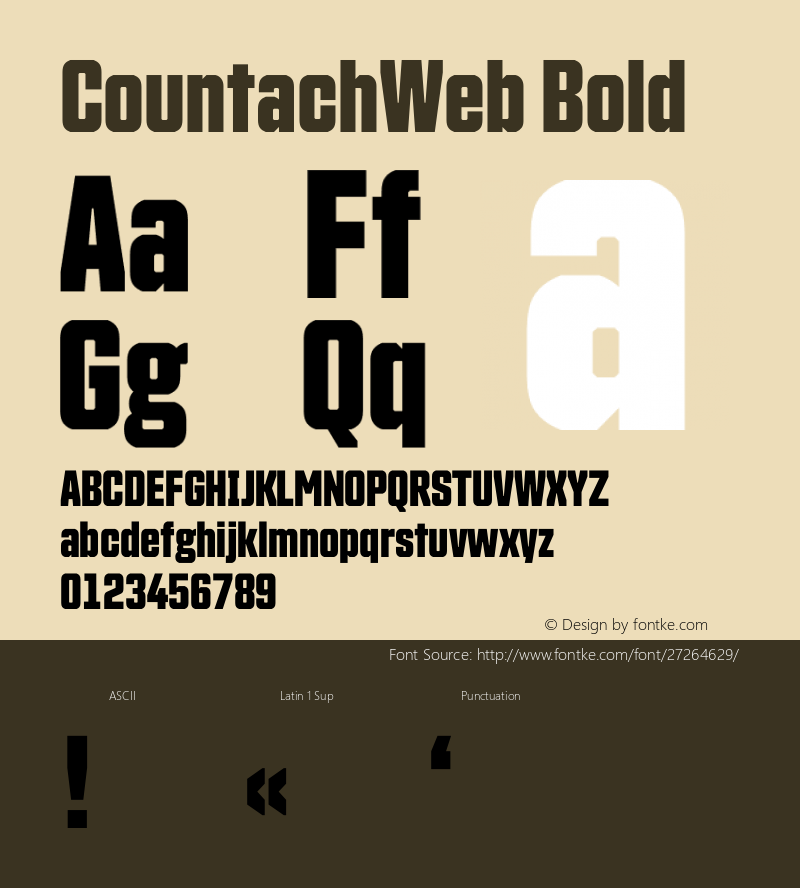 CountachWeb Bold Version 1.002;PS 1.2;hotconv 1.0.72;makeotf.lib2.5.5900; ttfautohint (v1.3.34-f4db)图片样张