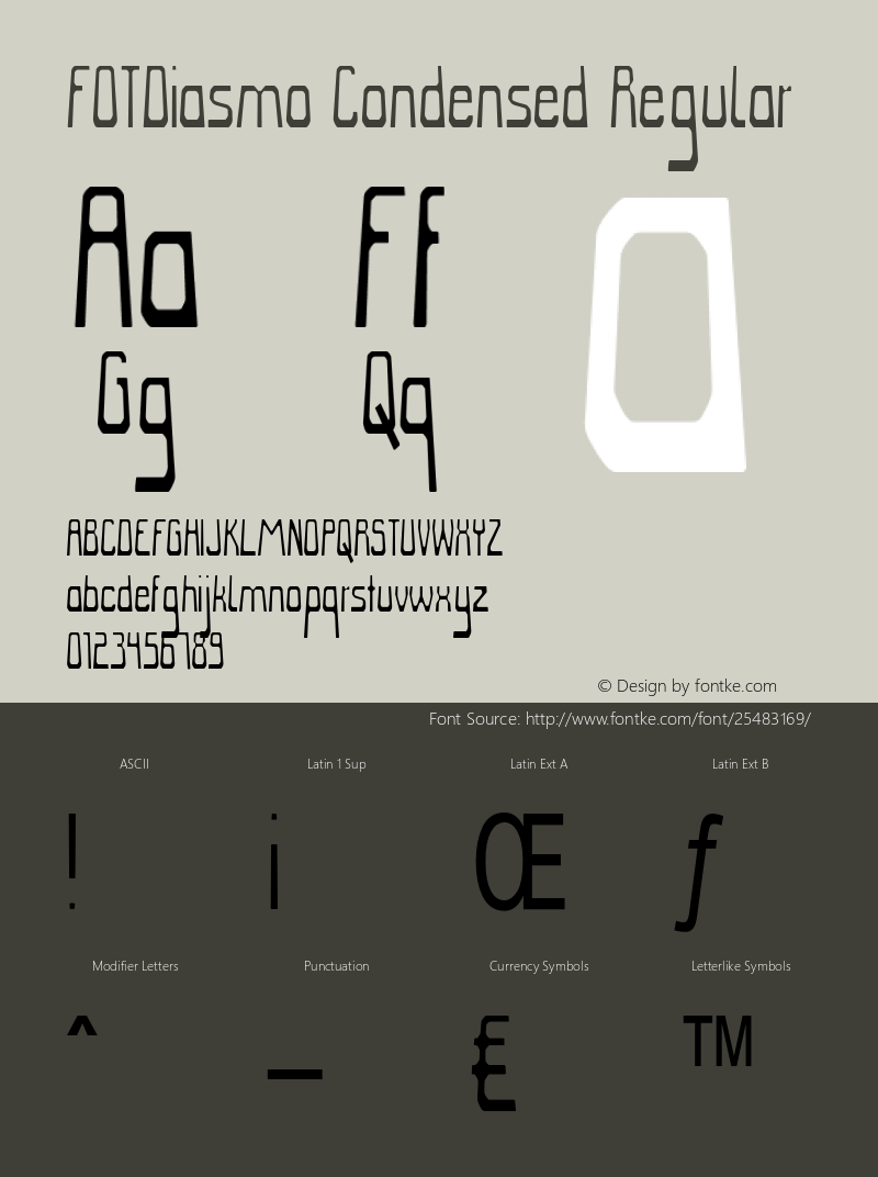 FOTDiasmo-CondensedRegular Version 1.000图片样张