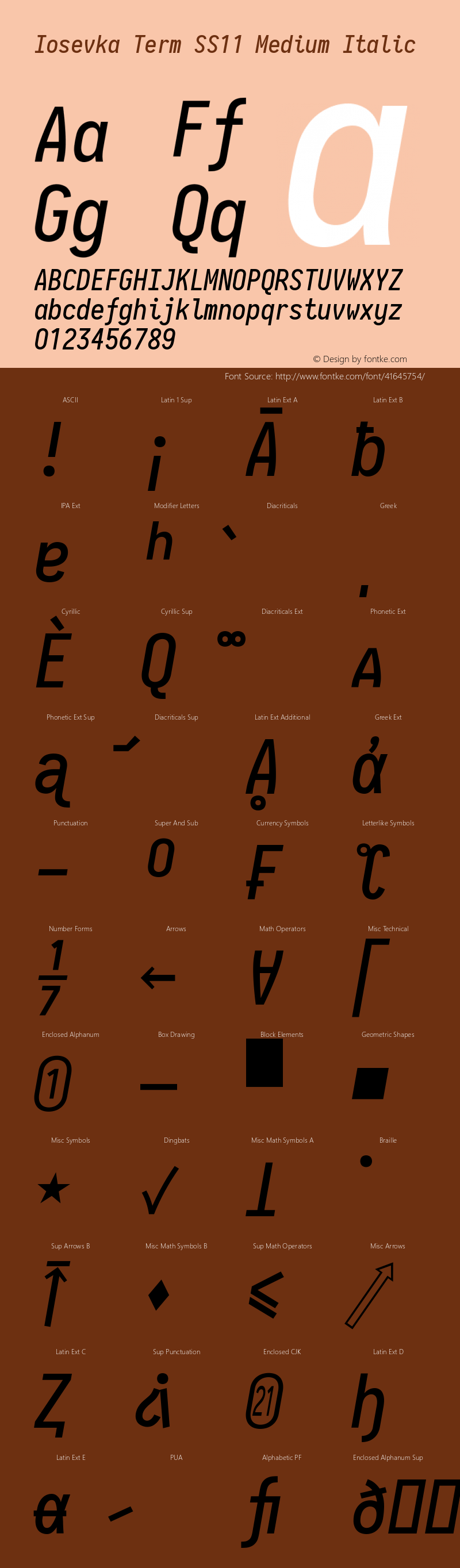 Iosevka Term SS11 Medium Italic 2.3.1图片样张