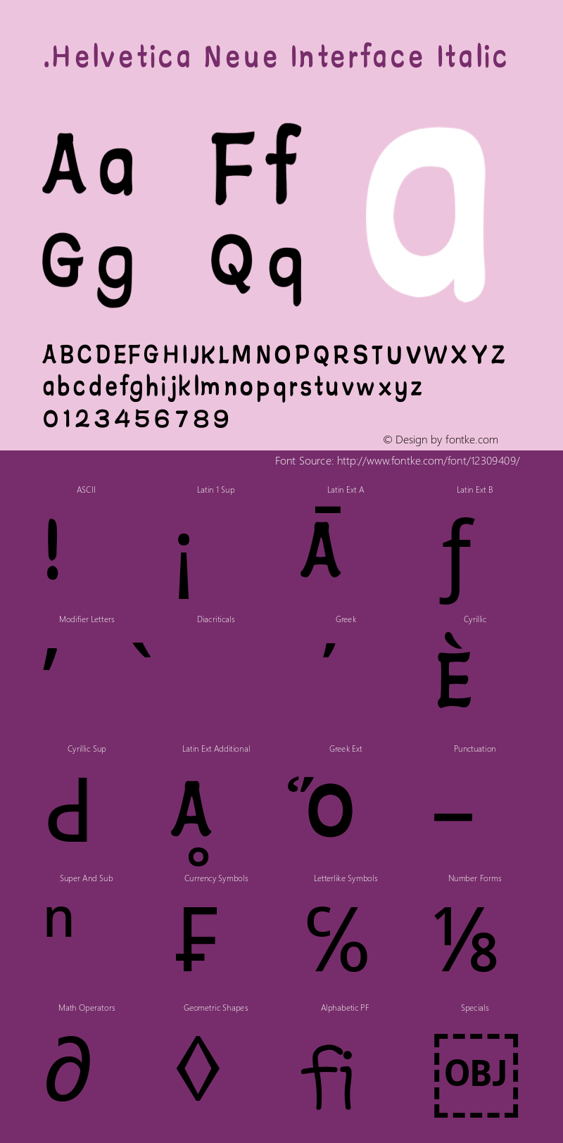 .Helvetica Neue Interface Italic 10.0d35e1图片样张