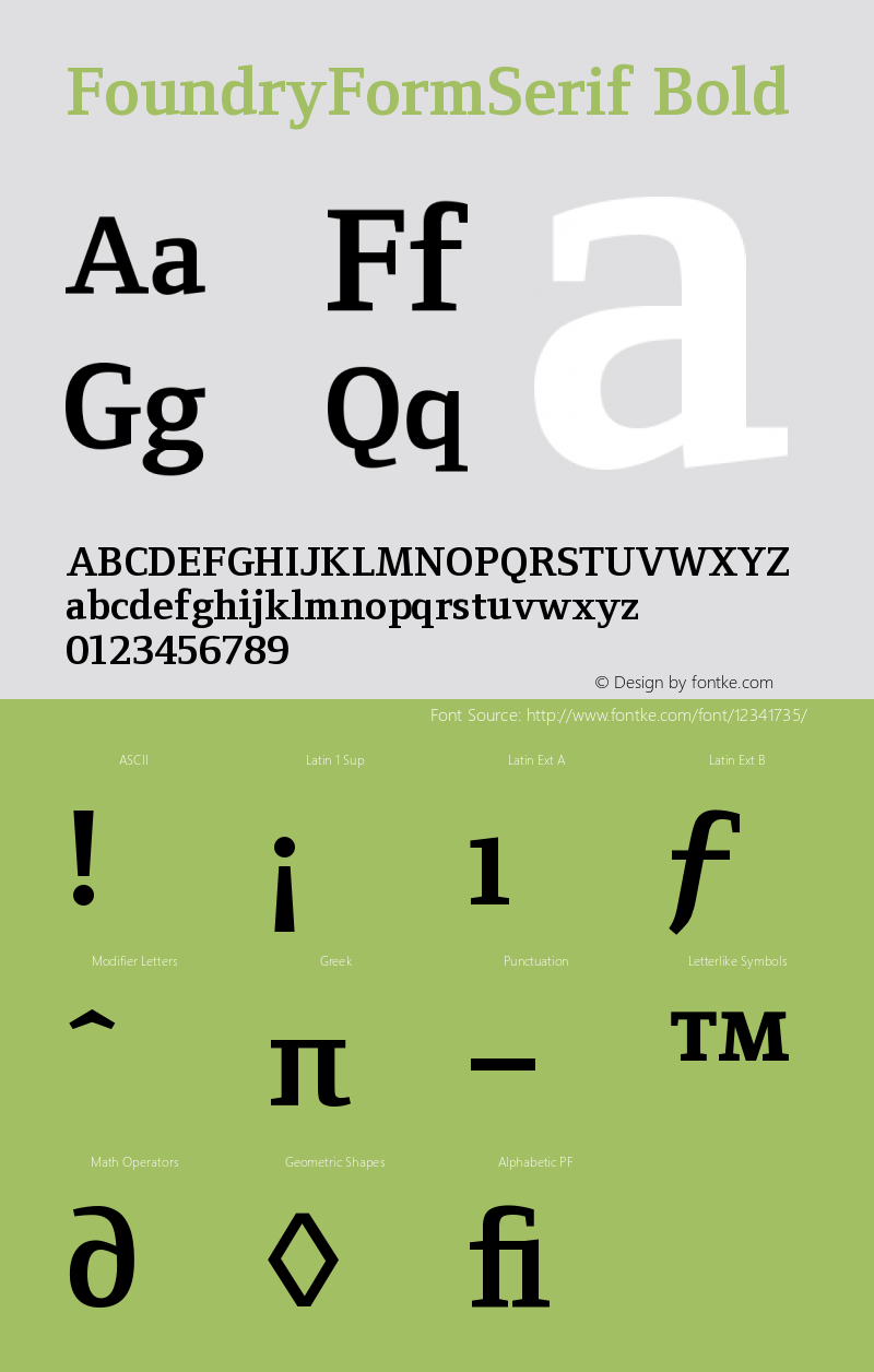 FoundryFormSerif Bold Version 001.000图片样张