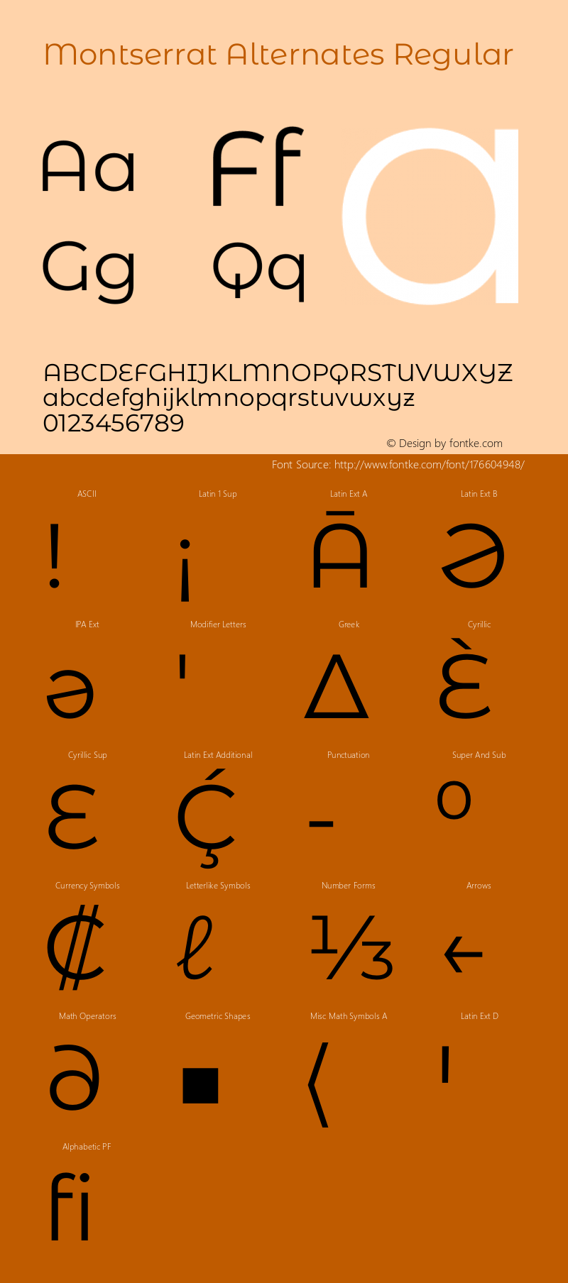 Montserrat Alternates Regular Version 7.200图片样张