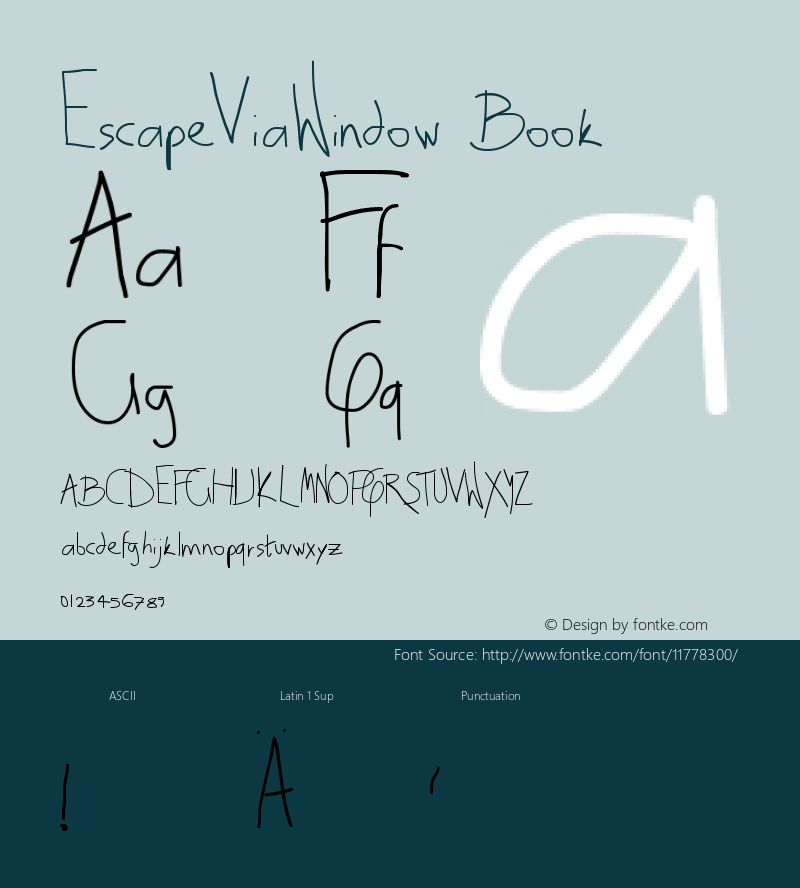 EscapeViaWindow Book Version Fontographer 4.7 8/1图片样张