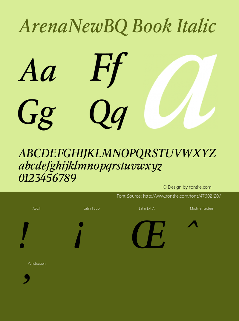 ArenaNewBQ-BookItalic 001.001图片样张