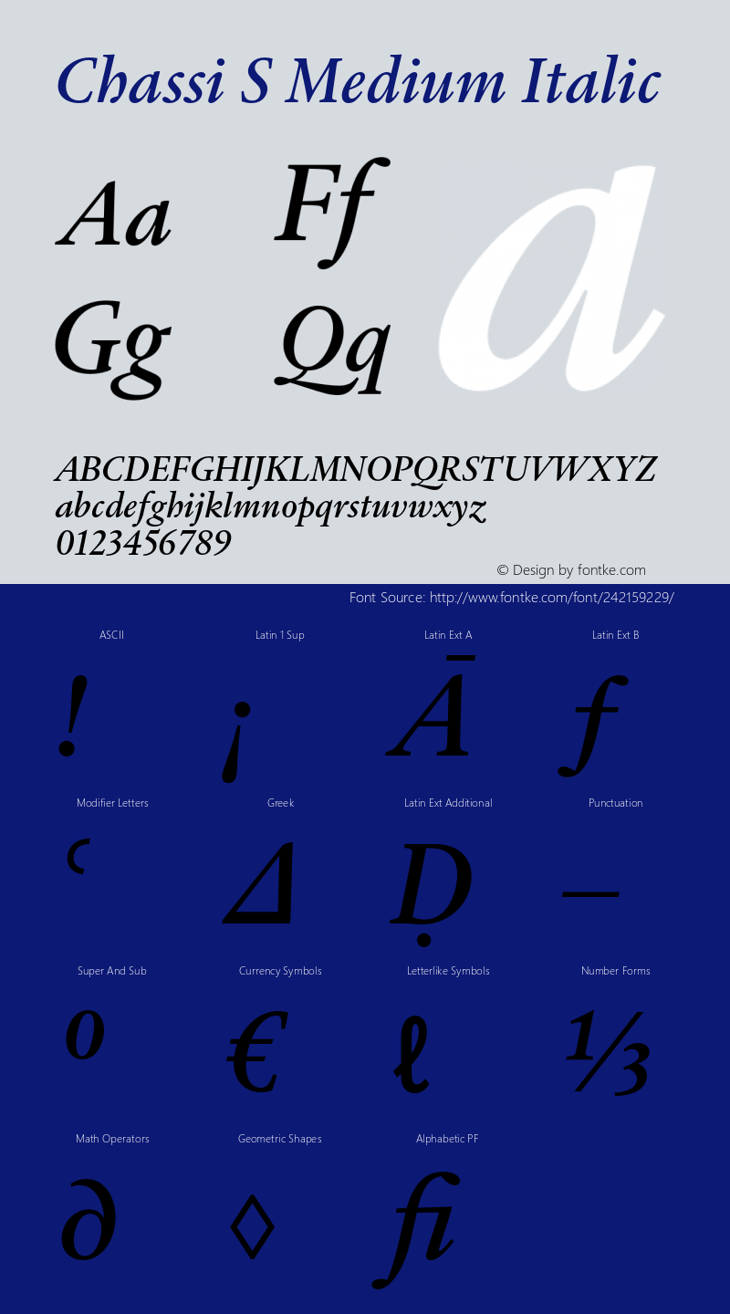 Chassi S Medium Italic Version 1.003图片样张