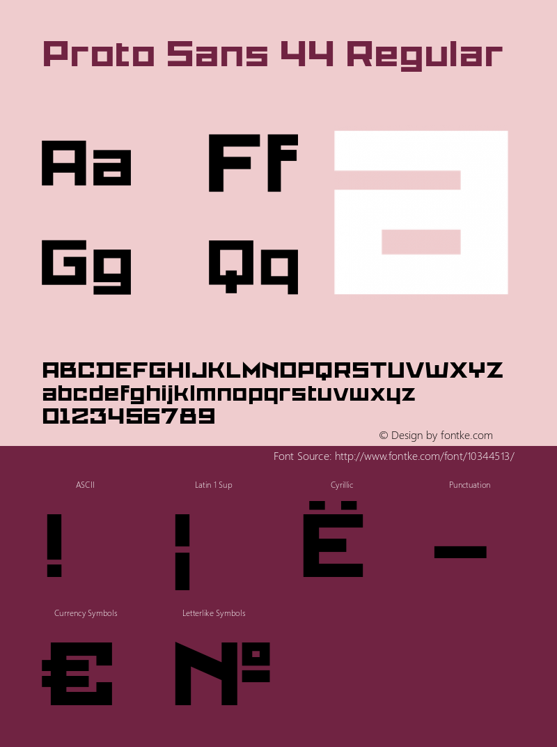 Proto Sans 44 Regular Unknown图片样张