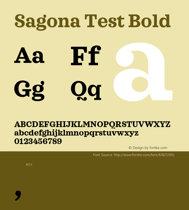 Sagona Test Bold Version 1.000;PS 001.000;hotconv 1.0.88;makeotf.lib2.5.64775图片样张