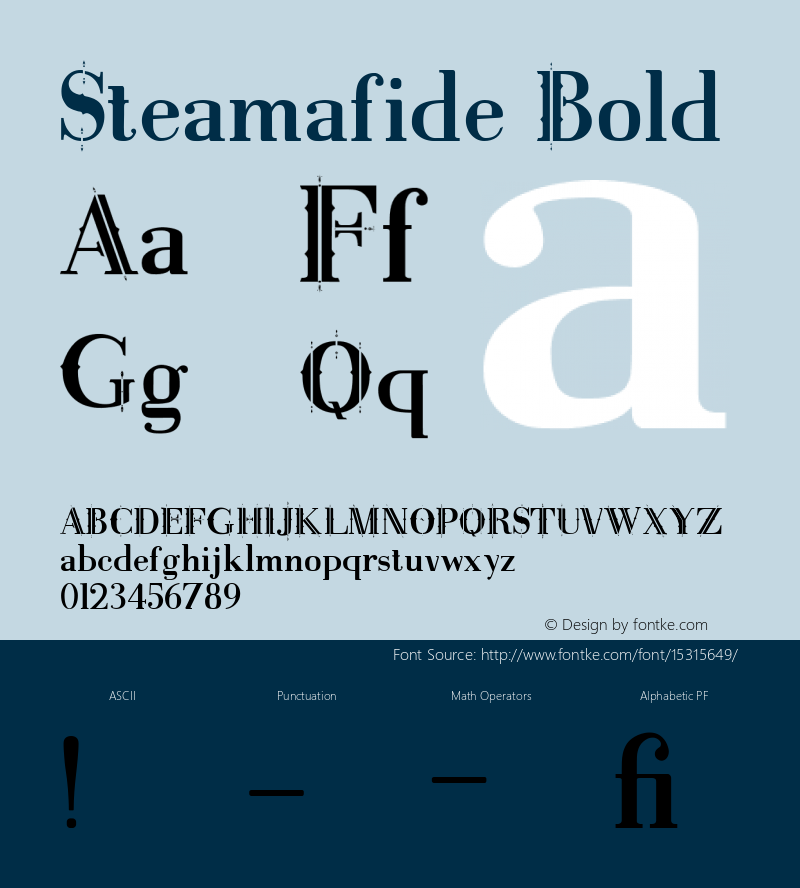 Steamafide Bold Version 1.000图片样张