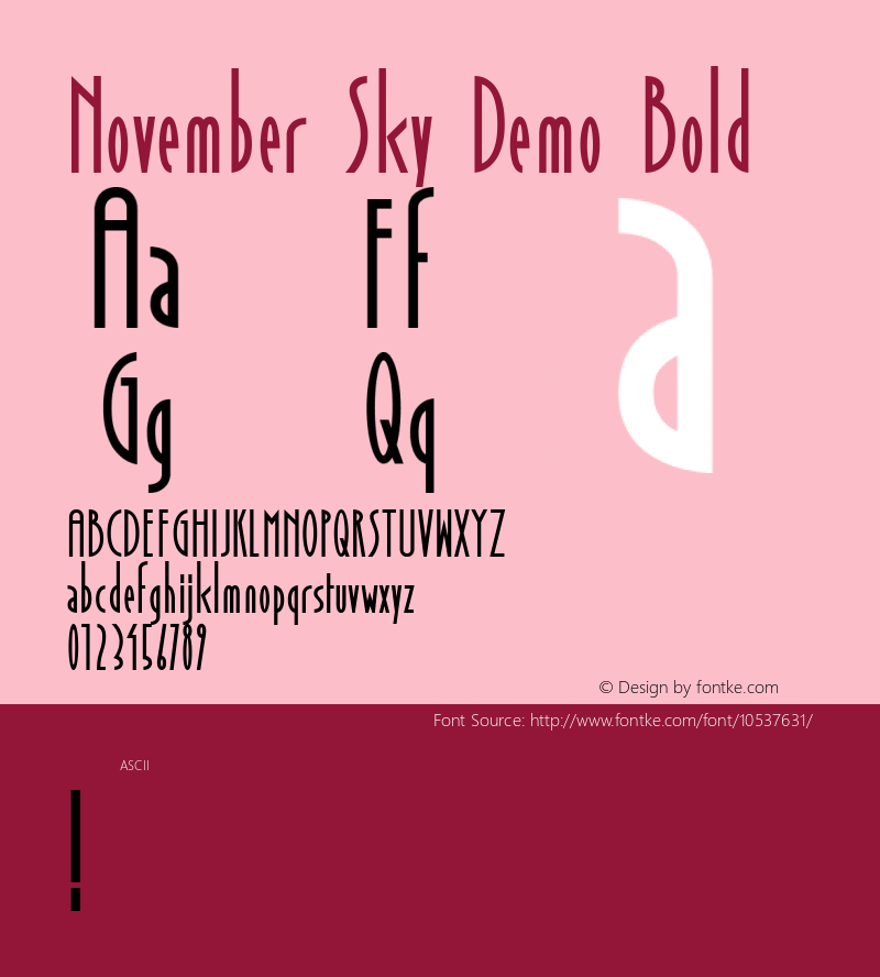 November Sky Demo Bold Version 1.001图片样张