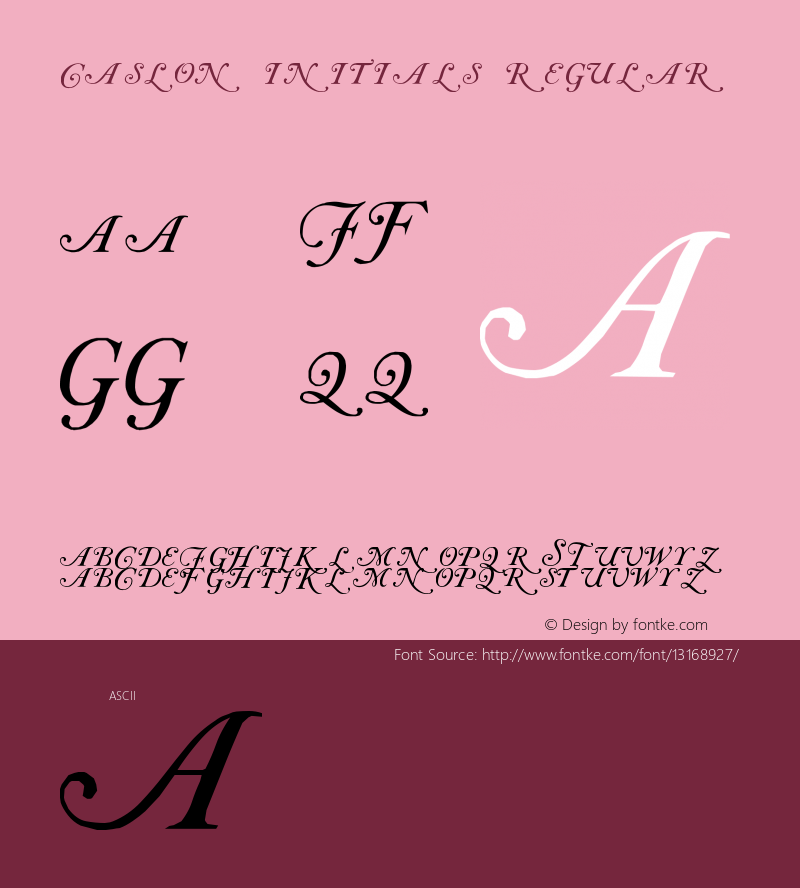 Caslon Initials Regular Version 001.003图片样张