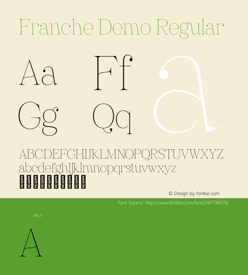 Franche Regular Version 1.000;Glyphs 3.2 (3184)图片样张