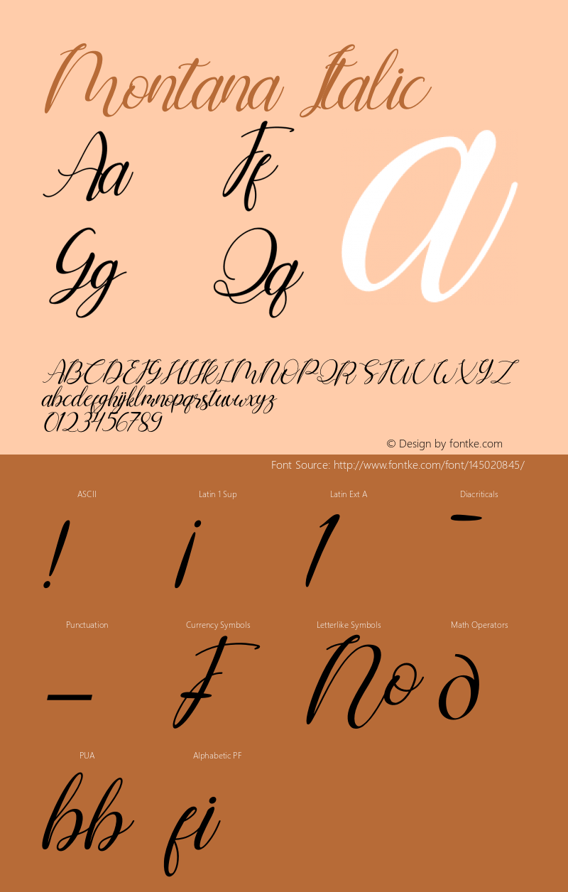 Montana Italic Version 1.00;October 18, 2020;FontCreator 13.0.0.2683 64-bit图片样张