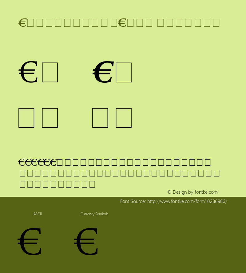 DTLRomulusTEuro Regular Version 1.0; 2002图片样张