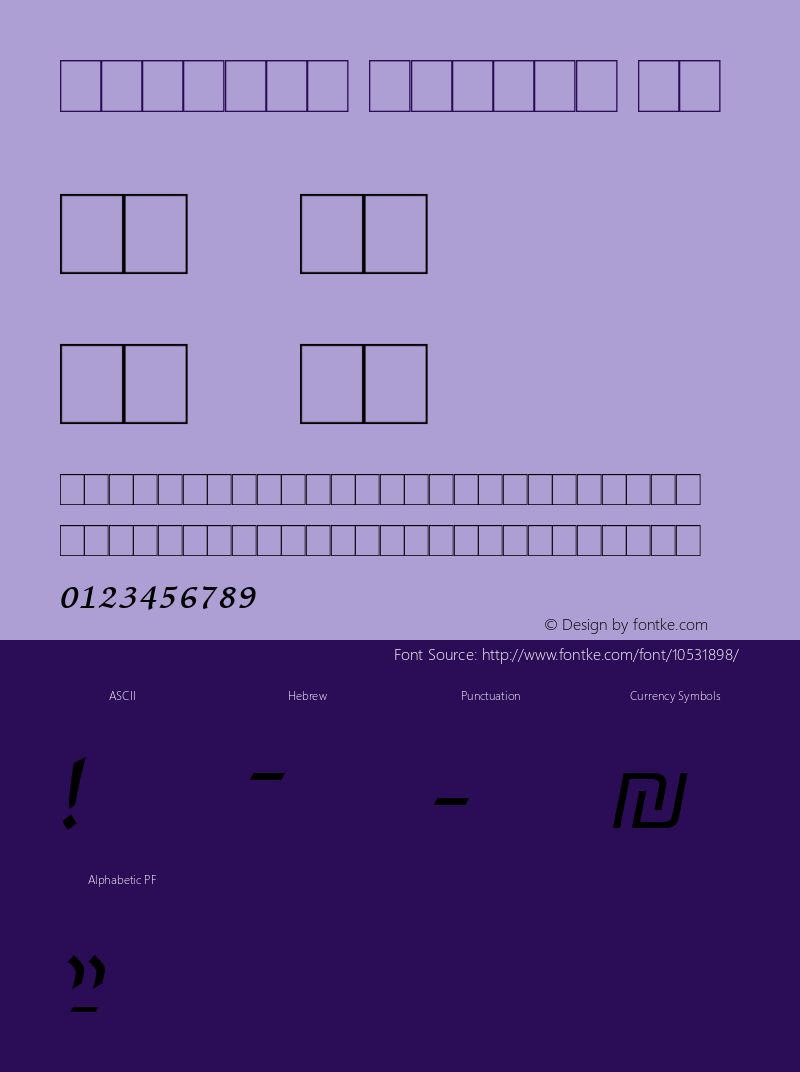 Corsiva Hebrew 粗体 9.0d2e1图片样张