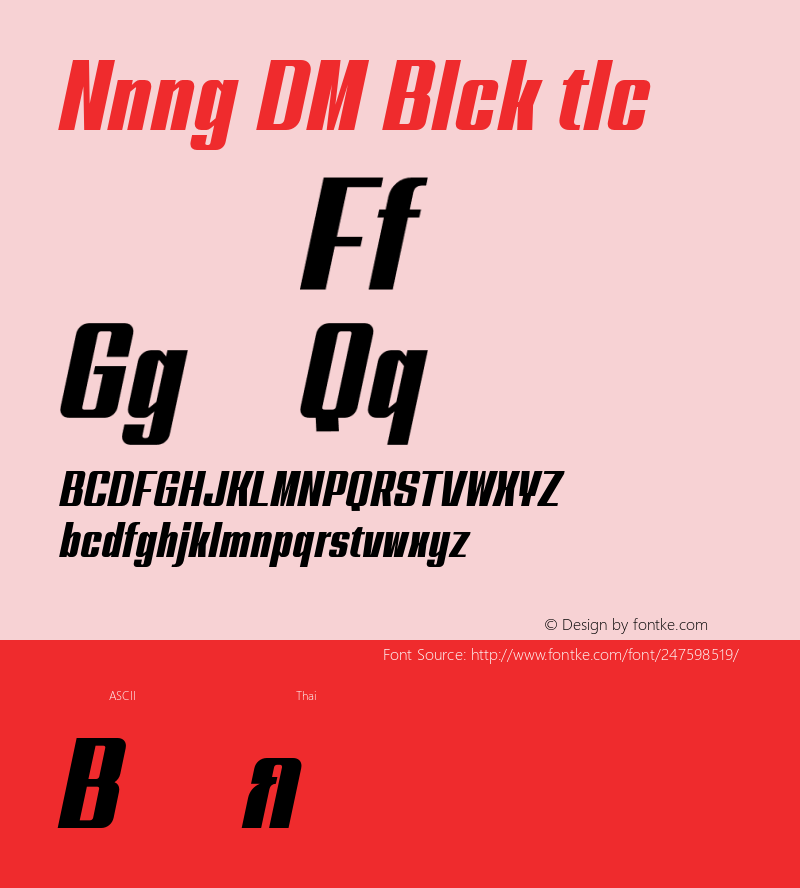 Nanueng DEMO Black Italic Version 1.000;Glyphs 3.1.2 (3151)图片样张