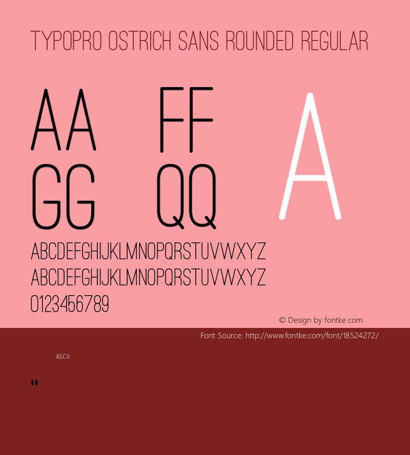 TypoPRO Ostrich Sans Rounded Regular Version 1.001;PS 001.001;hotconv 1.0.70;makeotf.lib2.5.58329图片样张