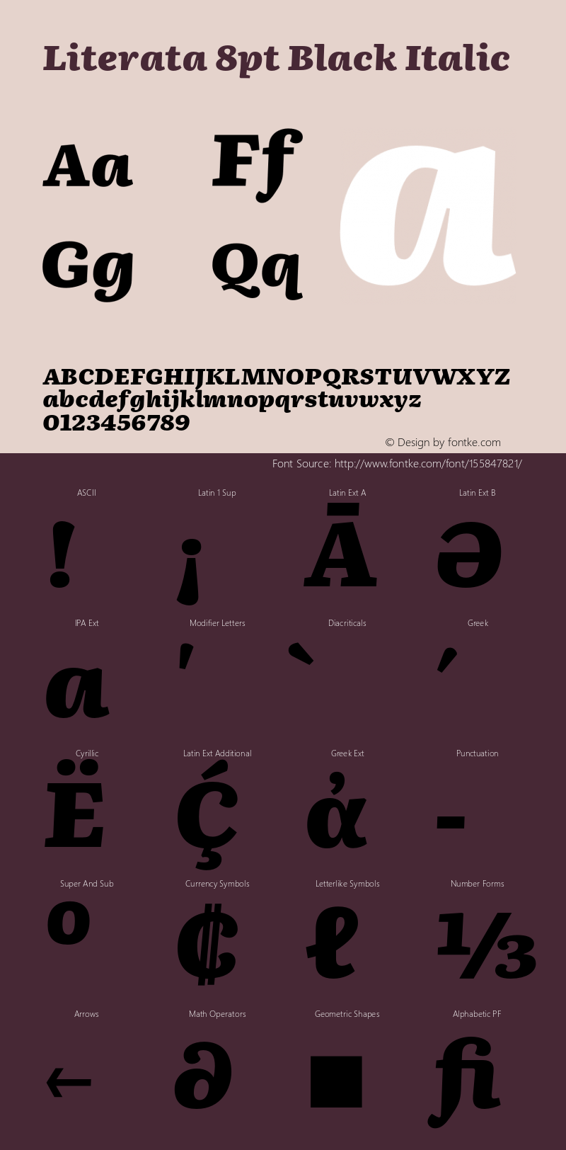 Literata8pt-BlackItalic Version 3.002图片样张