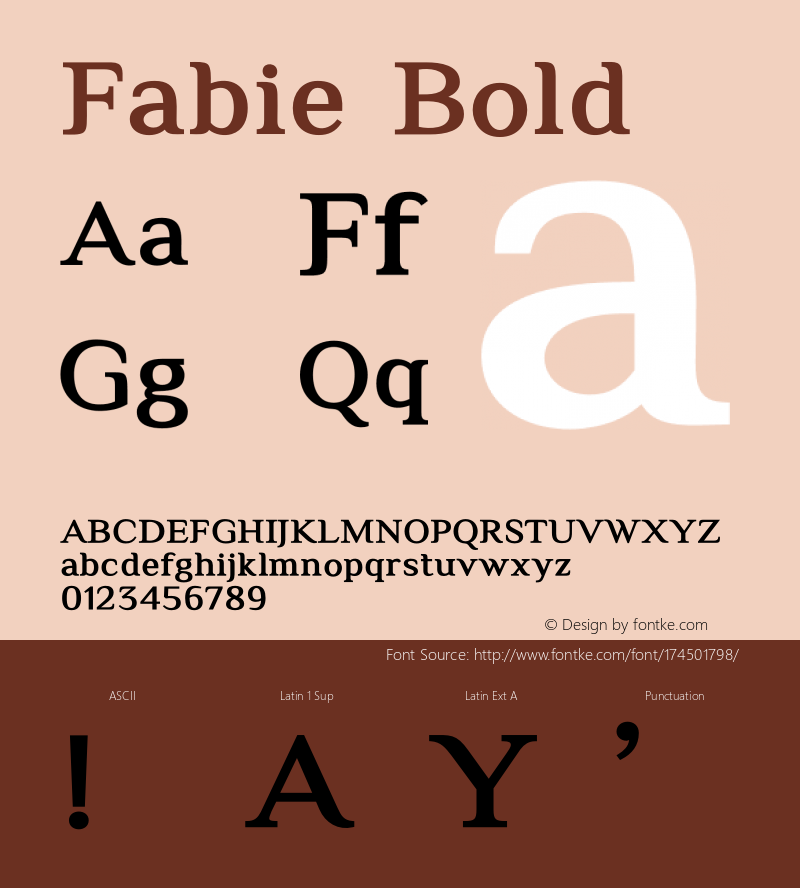 Fabie Bold Version 1.001;Fontself Maker 3.5.4图片样张