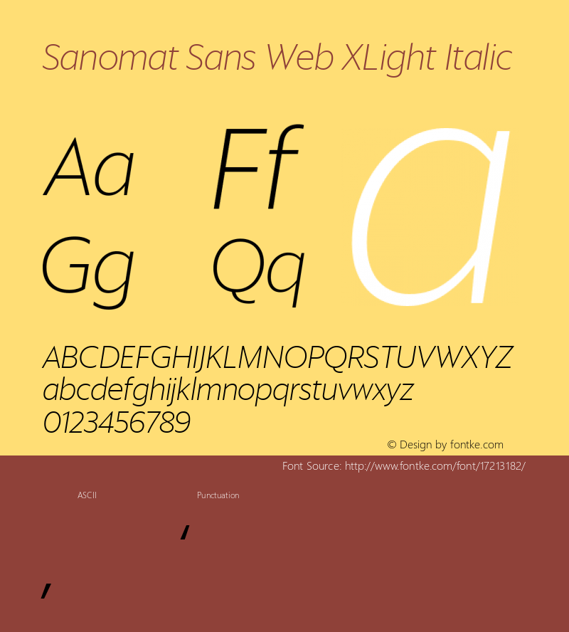 Sanomat Sans Web XLight Italic Version 1.1 2015图片样张