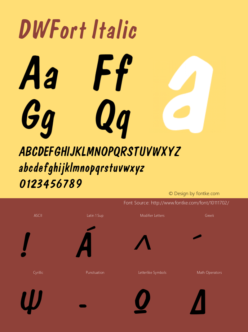 DWFort Italic 10/24/2002图片样张