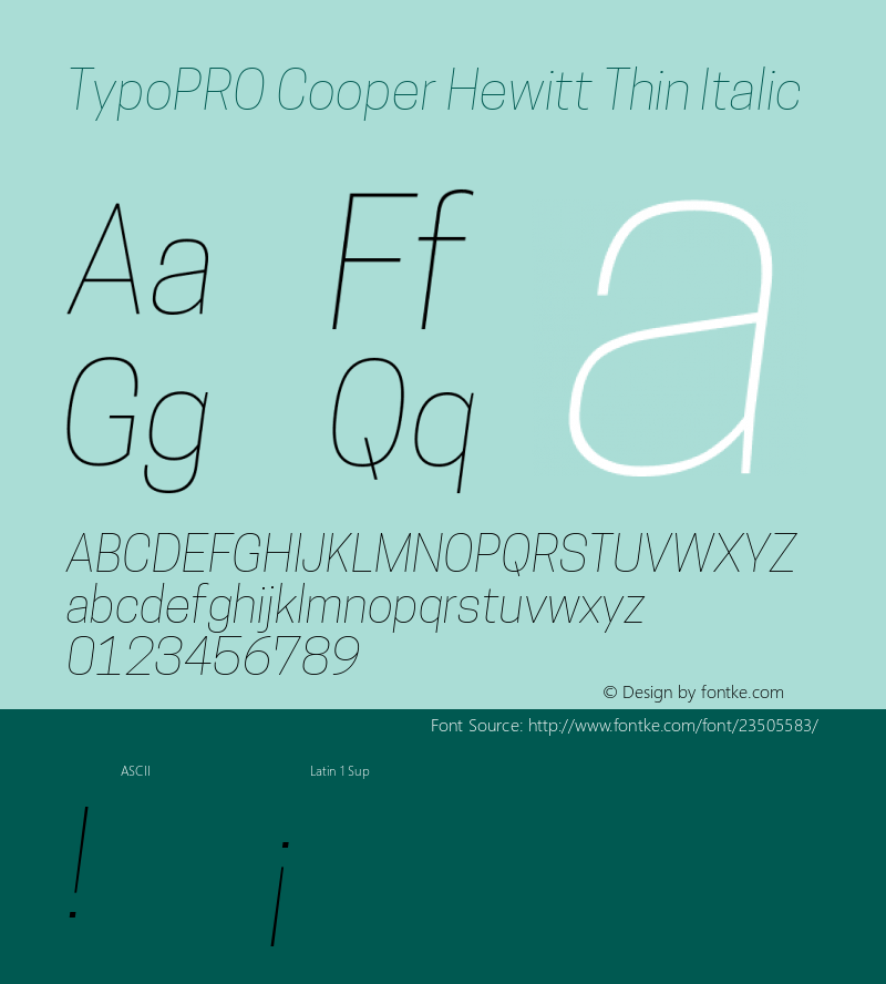 TypoPRO Cooper Hewitt 1.000图片样张